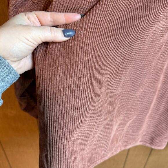 Lucky Brand Women’s XXL Blush Copper Corduroy Hoodie Jacket Shacket Hood Pockets - Picture 3 of 10